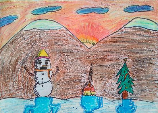 Winter Season Drawing | Easy Winter Season Scenery Drawing | How To Draw  Beautiful WinterSeason snow - YouTube